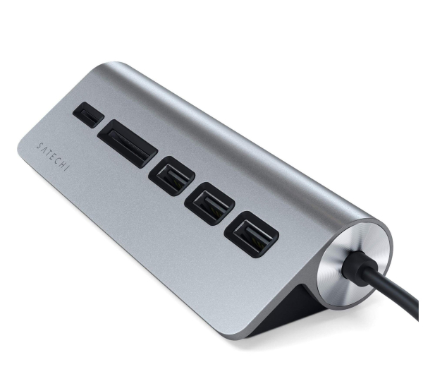 Satechi Aluminium - hub USB-C (czytnik kart micro/SD, 3x USB-A) SATSTTCHCRM - 1358288 - zdjęcie 2